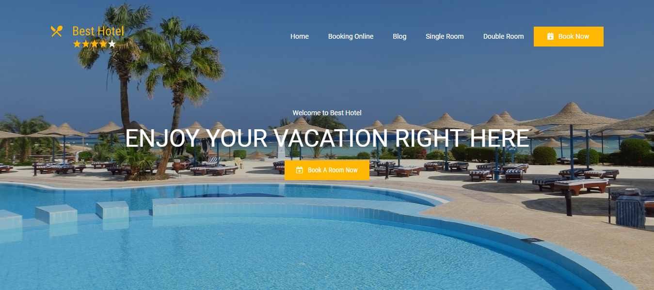 Best Hotel - это простая и элегантная бесплатная тема WordPress для гостиничного сервиса.