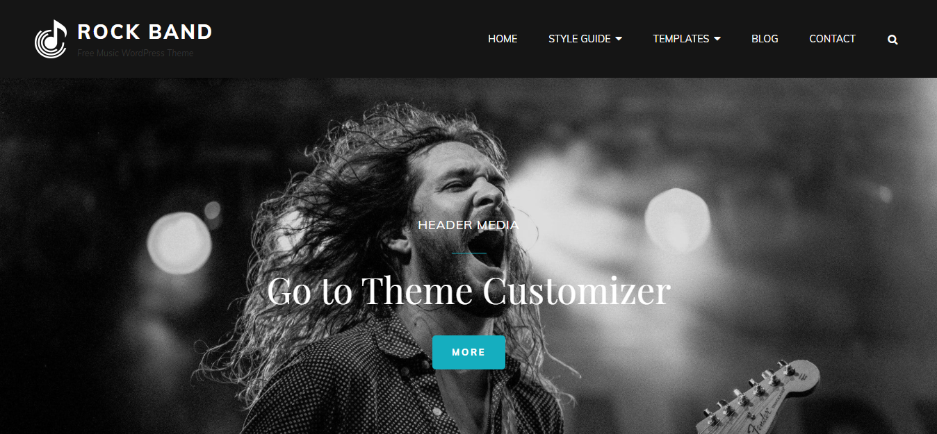 Rock Band는 Rock 및 Heavy Metal 밴드를 위해 설계된 WordPress 테마입니다.