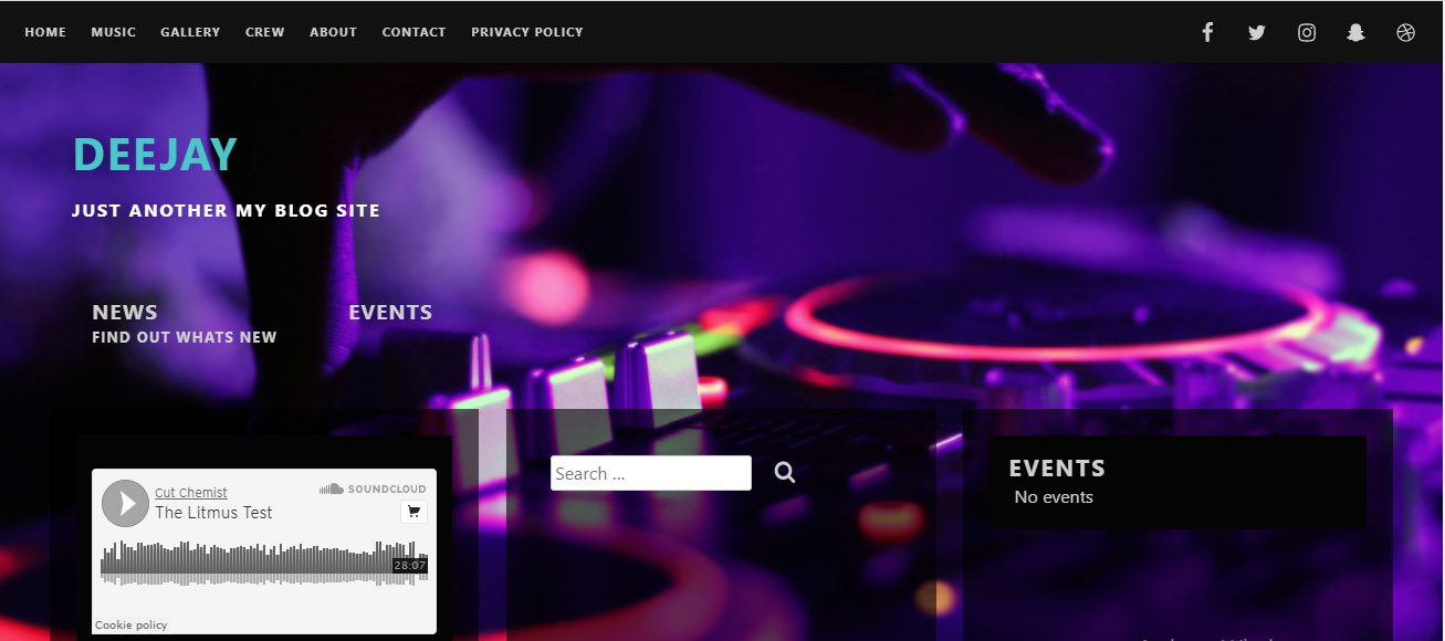 Deejay는 창의적이고 생생한 디자인의 무료 음악 WordPress 테마입니다.
