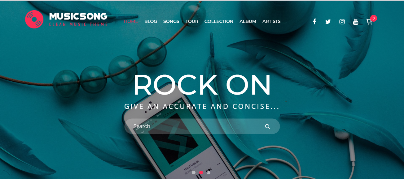 Musicsong은 세련된 뮤지컬 WordPress 테마입니다.