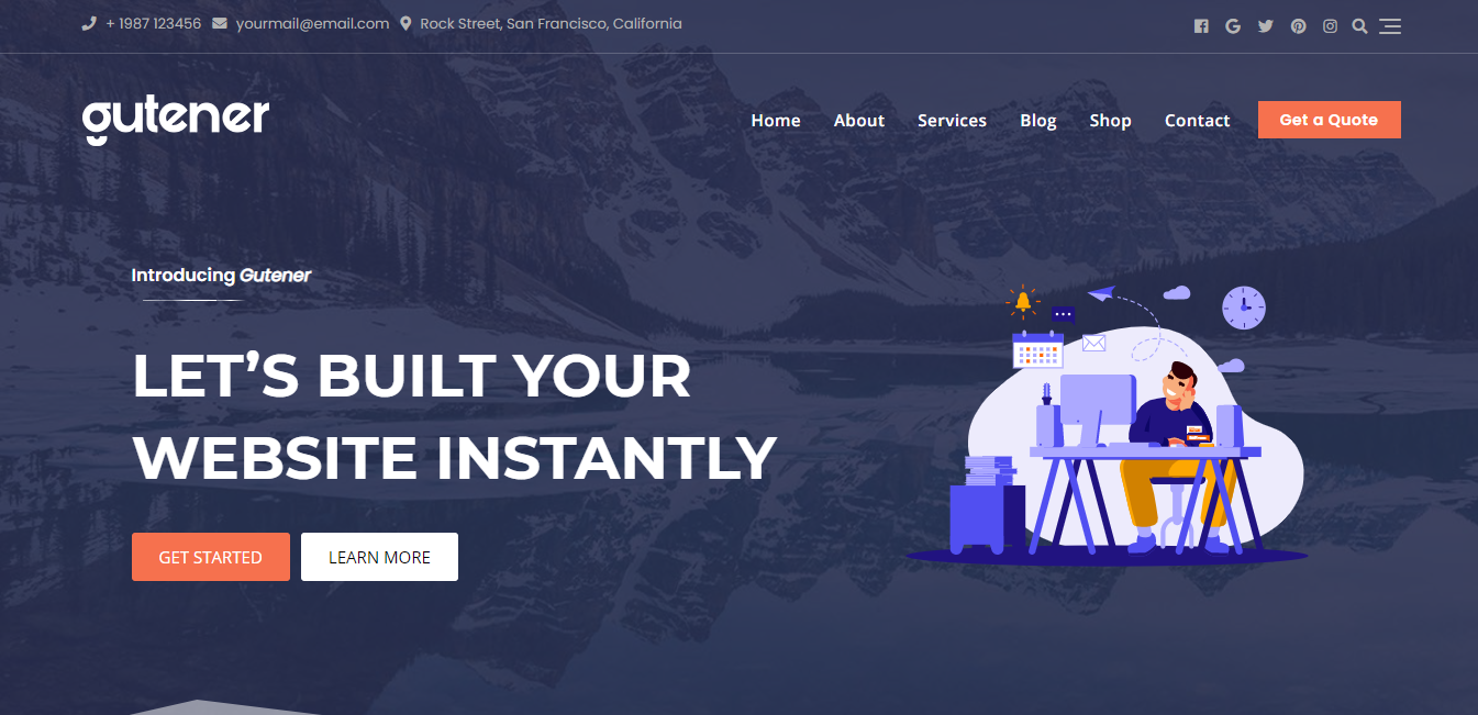 Guter ist ein vielseitiges kostenloses WordPress-Theme zum Erstellen aller Arten von Websites