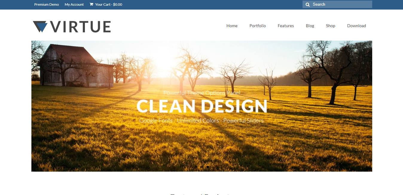 Virtue ist ein vielseitiges kostenloses WordPress-Theme, das für verschiedene Nischen verwendet werden kann