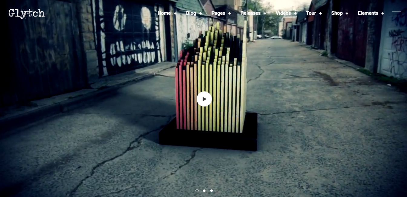 Glytchは、アーティスト、ミュージシャン、歌手、レーベル向けの非常にクリエイティブなプレミアムWordPressテーマです。