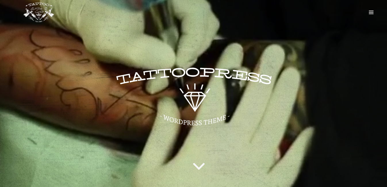 TatooPressはWordPressプレミアムテーマで、多くのタトゥースタイルが付属しています