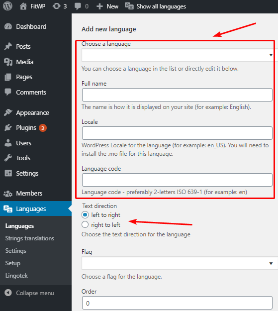 Polylang هو مكون إضافي للترجمة يدعم أكثر من 90 لغة