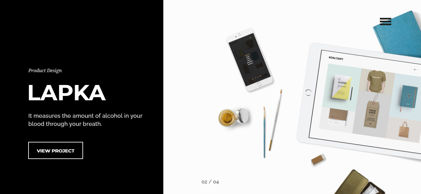 Альфа - это совершенно другой способ показать портфолио своих проектов.