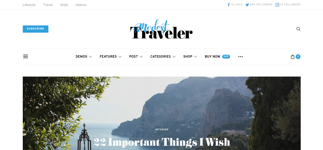 Authentic, güçlü bir minimalist premium blog WordPress temasıdır