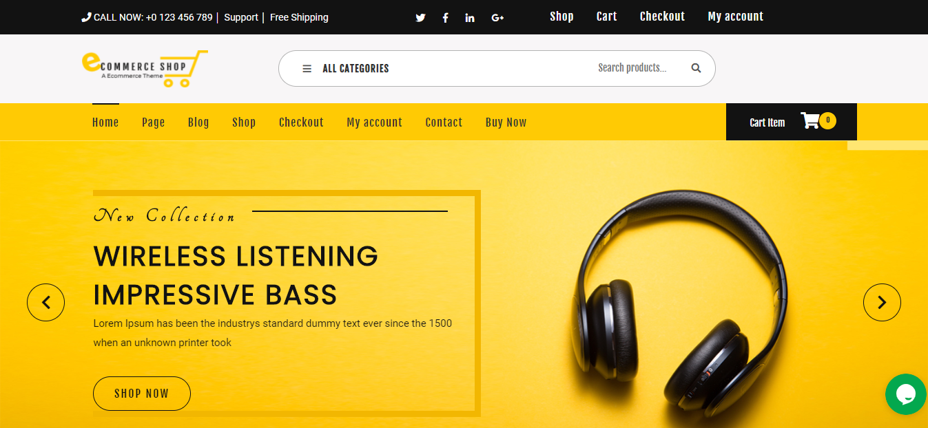 Rozwiązanie e-commerce to motyw WordPress z czystym i dopracowanym designem