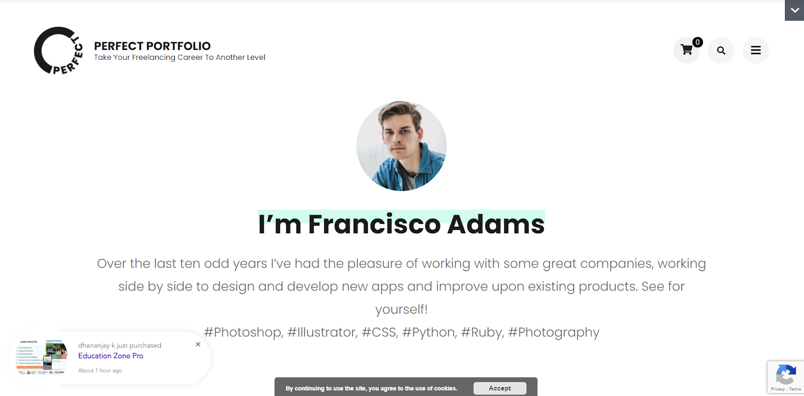 Perfect Portfolio adalah tema WordPress portofolio ideal untuk freelancer, produser video, dll