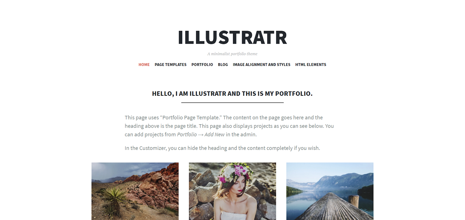 Illustratr adalah tema WordPress portofolio yang bersih, bergaya, dan minimal