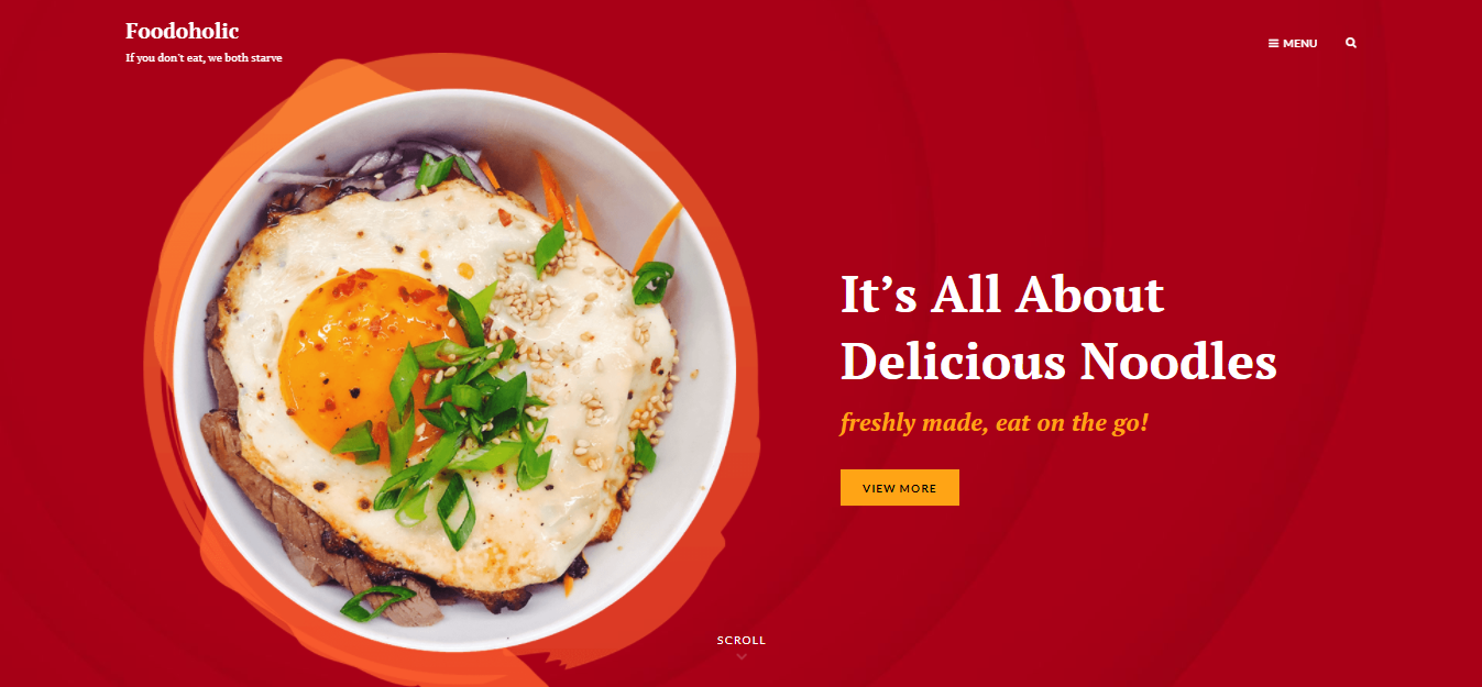 Foodoholicは、レストラン向けに指定された無料のWordPressテーマです。