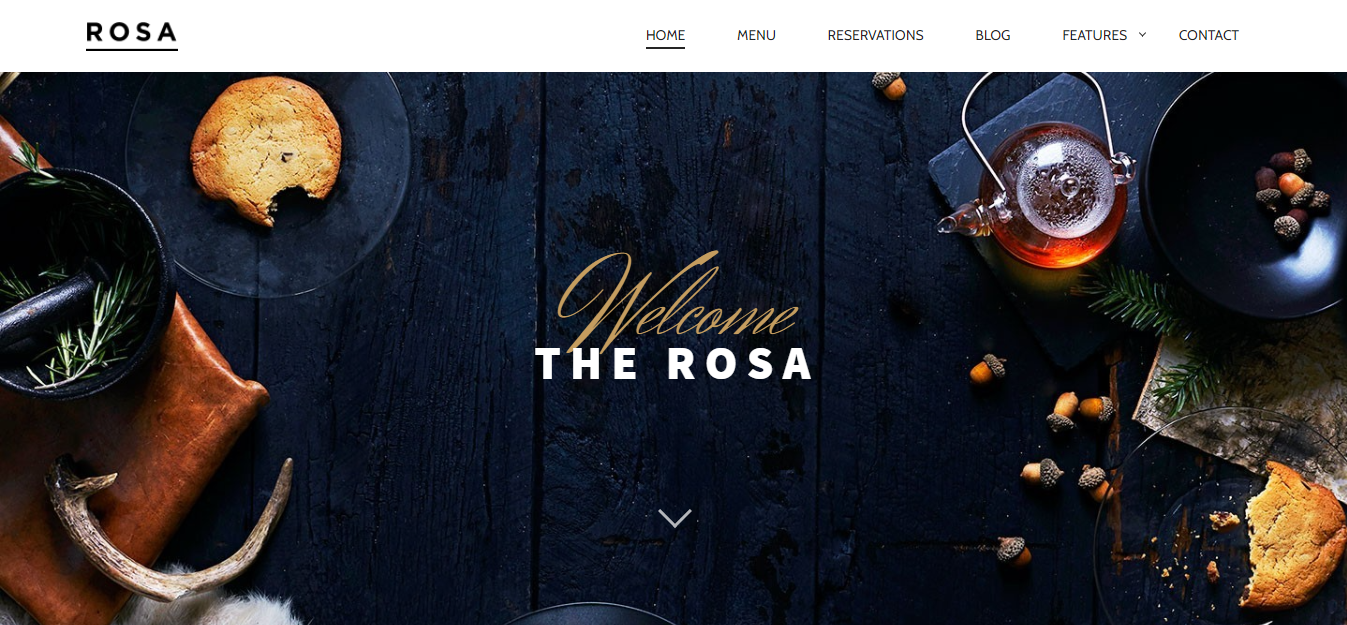 Rosa Liteは、レストラン、ホテル、カフェで使用できる素晴らしい無料のWordPressテーマです。