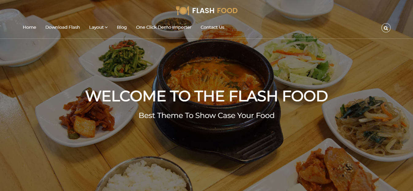 Flashは、F＆B Webサイトを含む、あらゆる分野のWebサイト向けの柔軟で多目的なテーマです。