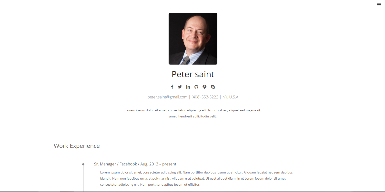 Resumee est un thème WordPress gratuit avec un design minimal et clair