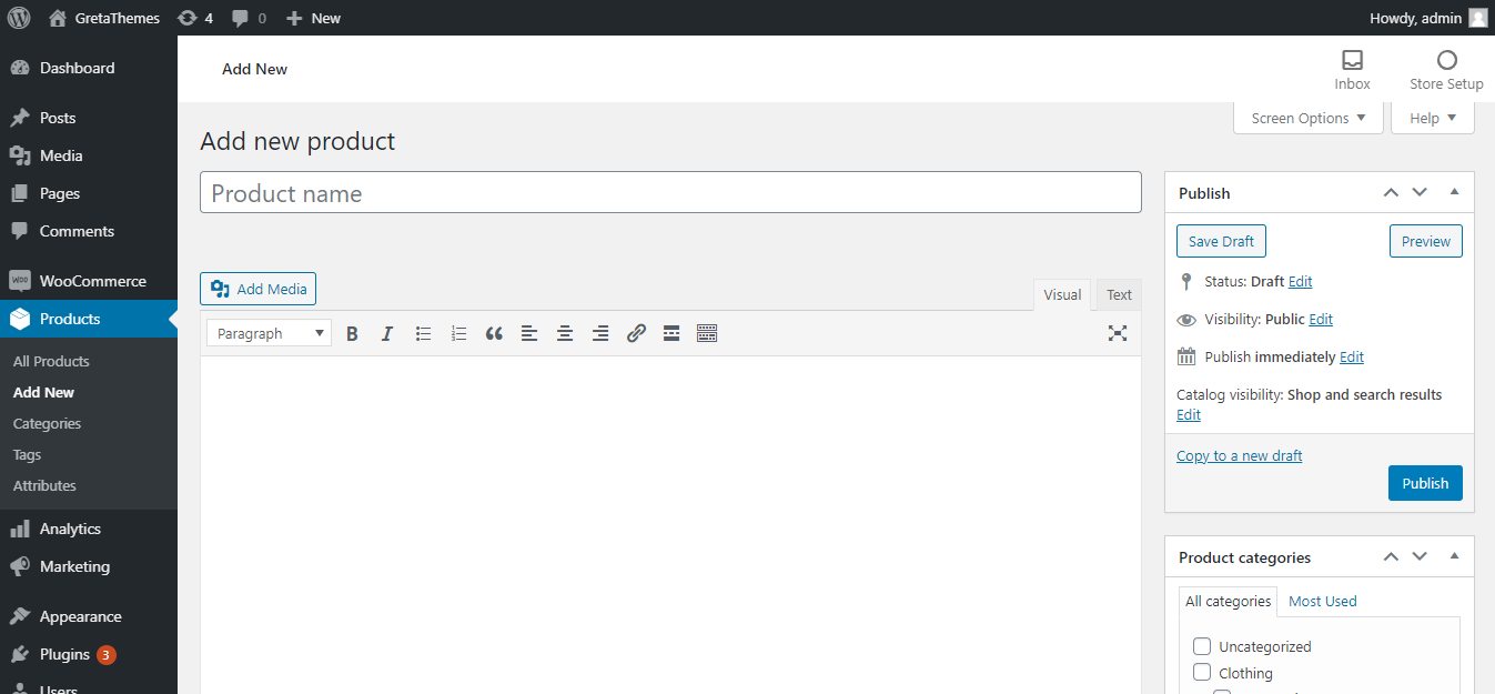 Ajouter chaque produit manuellement avec le plugin WooCommerce