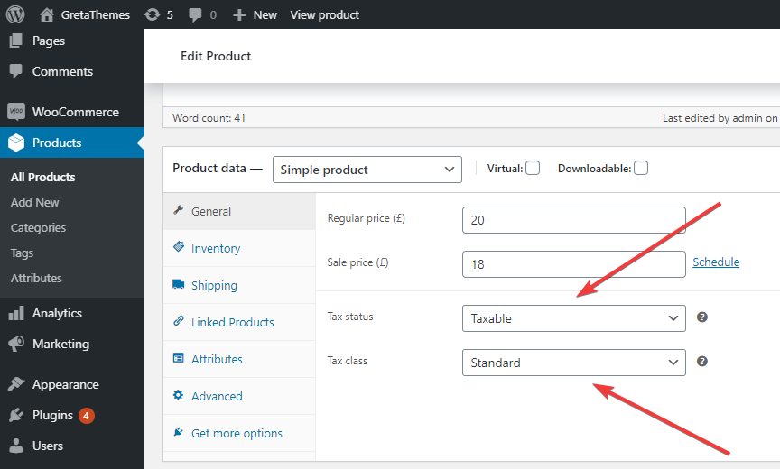configurer des sections dans le plugin WooCommerce