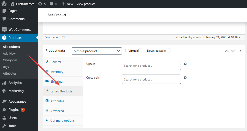 Configurer l'onglet Produits liés dans le plugin WooCommerce