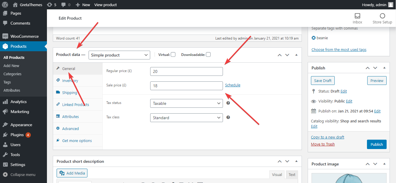 ajouter le prix du produit