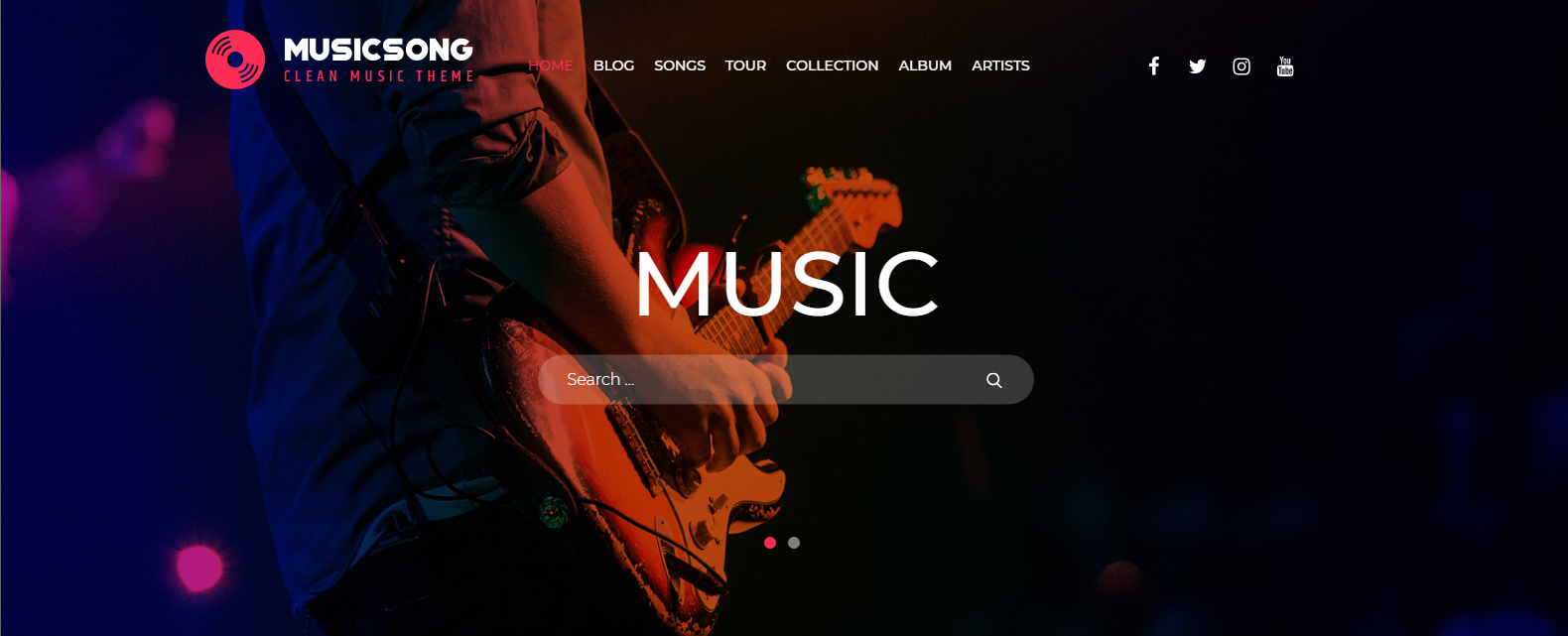 Musicsong - это бесплатная музыкальная тема для блога WordPress с тщательно продуманным дизайном.