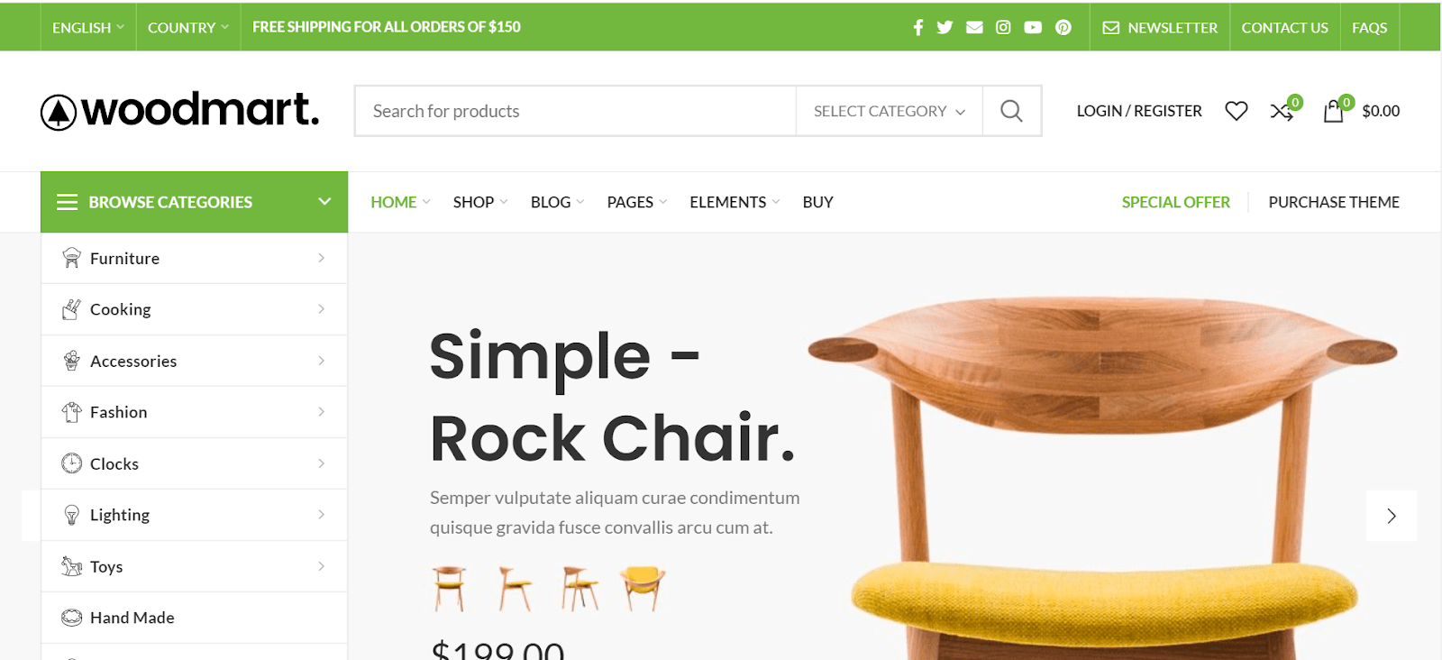 WoodMart - тема премиум-класса с увлекательным дизайном.