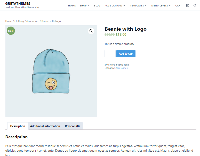 产品展示在WordPress网站前端