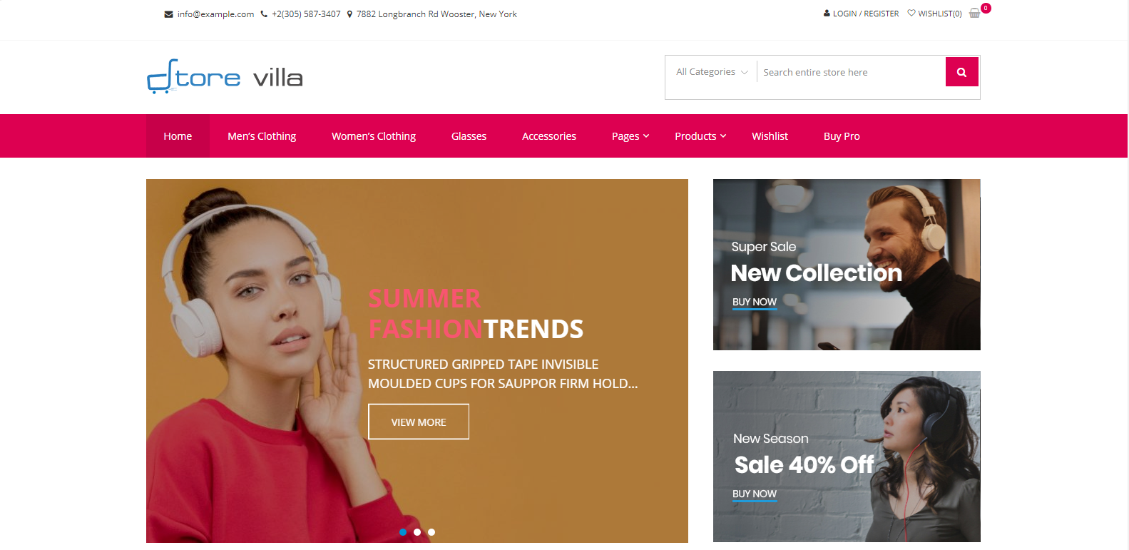 StoreVilla هي سمة WordPress مجانية لأصحاب متاجر الأزياء لإنشاء مواقع الويب
