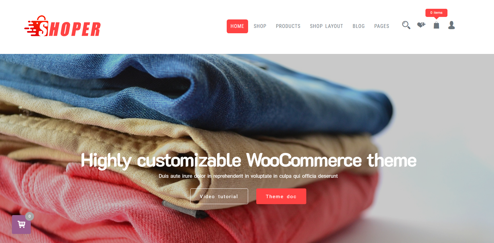 المتسوق هو سمة WordPress حديثة وجميلة ومجانية