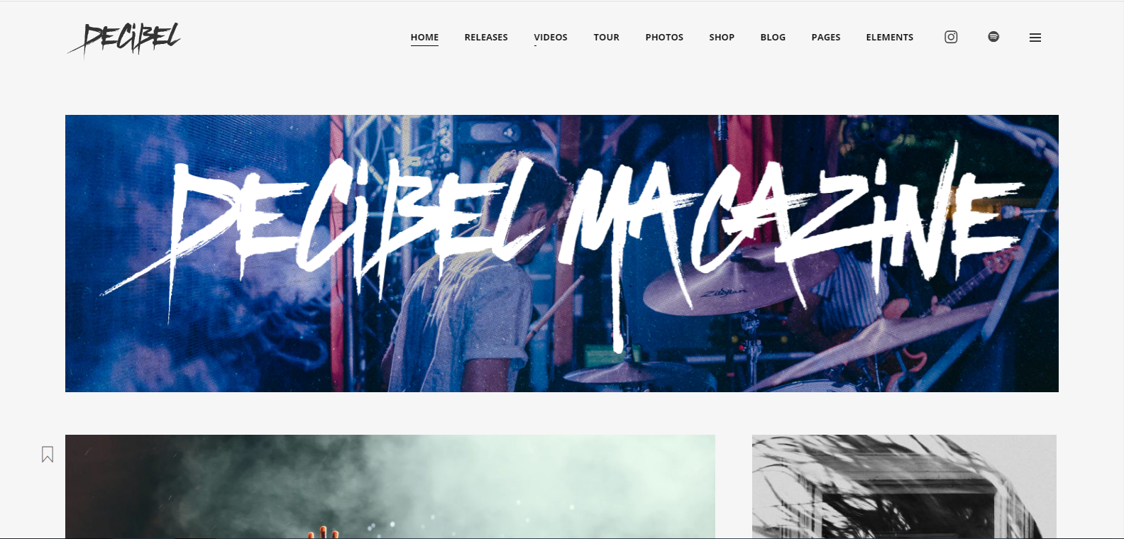 ديسيبل هو موضوع WordPress مثالي للفنانين ذوي التصاميم الحديثة والقوية.