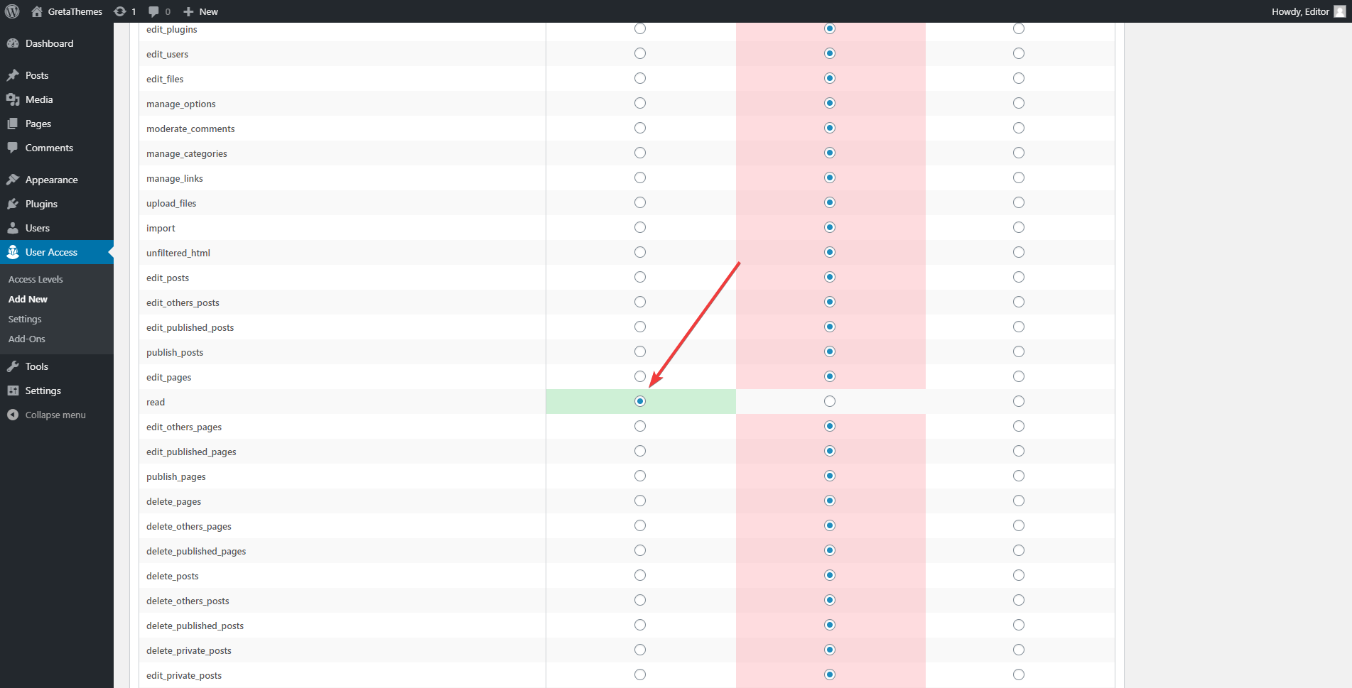 تقييد المحتوى من خلال مستويات الوصول