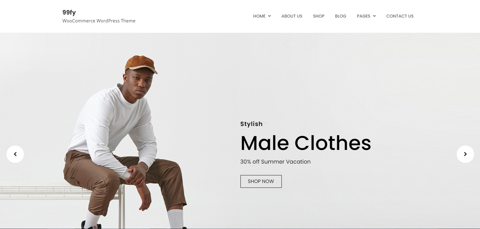 99fy memiliki desain minimalis dengan warna dominan putih - hitam.