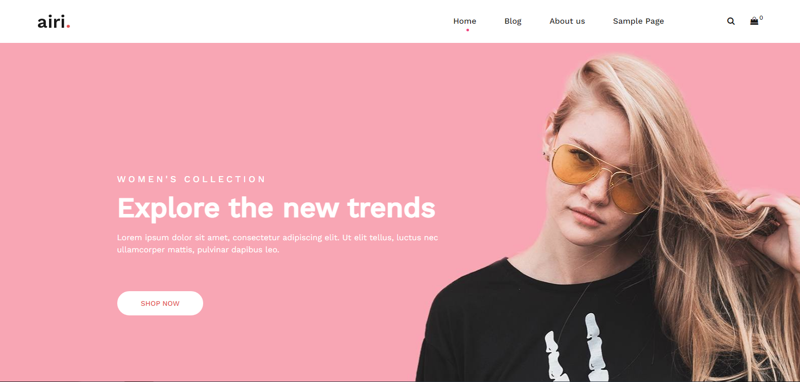 airi membuat situs web eCommerce Anda luar biasa dengan palet warna-warni.