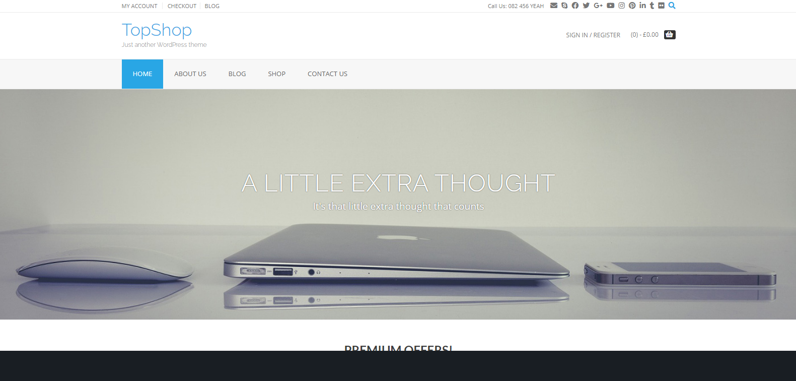 TopShop adalah tema WordPress minimalis yang dapat menonjolkan produk Anda dengan lebih baik.