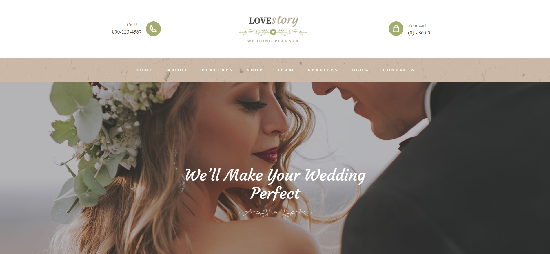 Love Story 為網站畫廊提供了靈感來自婚禮的照片