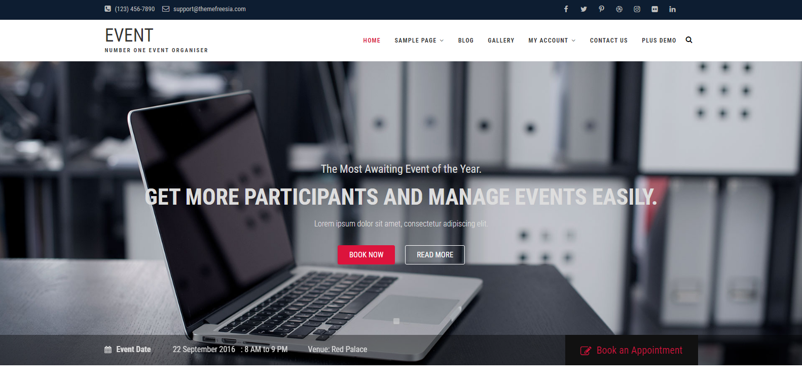 活動 WordPress 主題使您的會議現代而專業。