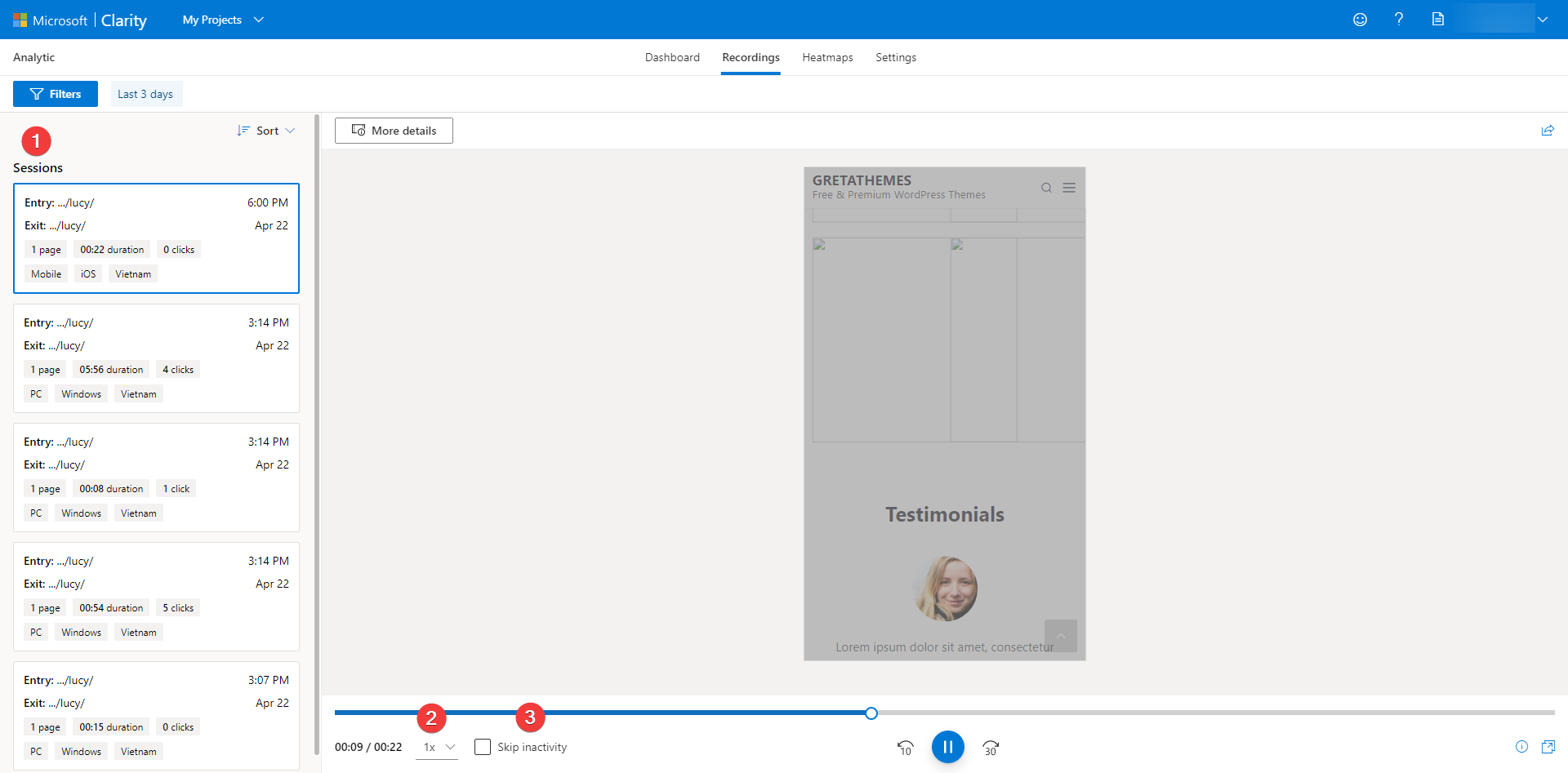 Microsoft Clarity cattura l'INTERO PROCESSO di OGNI SESSIONE dell'utente in video
