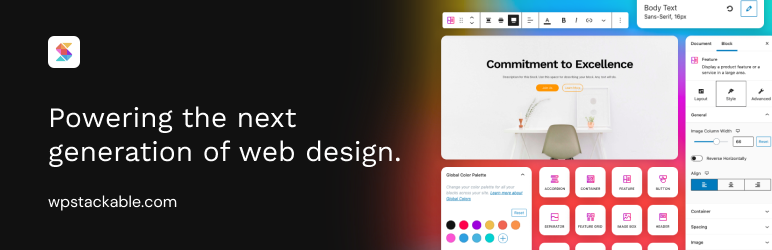 可堆叠 - 页面生成器古腾堡块