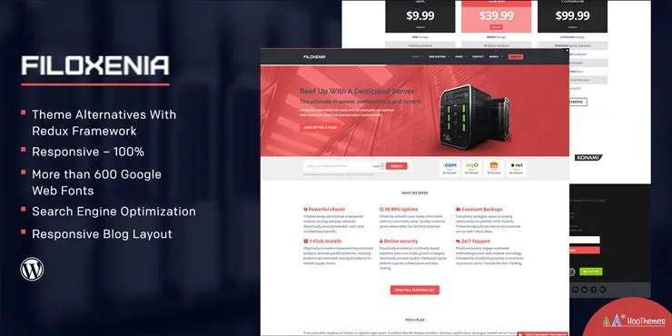Filoxenia – WordPress 托管主题 + WHMCS