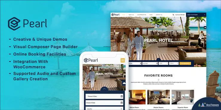 Pearl – 餐厅和酒店 WordPress 主题