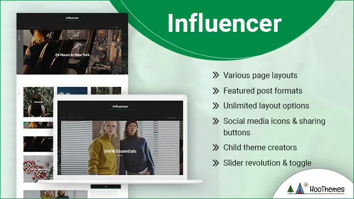 Influencer Personal Branding WordPress Theme
