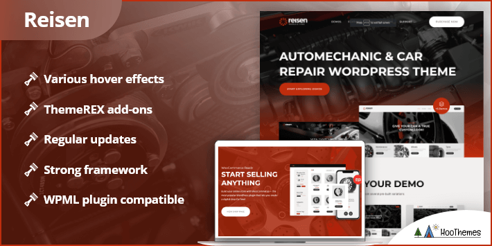 Reisen Auto Mechanic Auto Body Repair CarWordPressテーマ