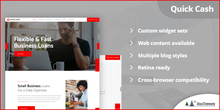 快速现金贷款公司财务顾问 WordPress 主题