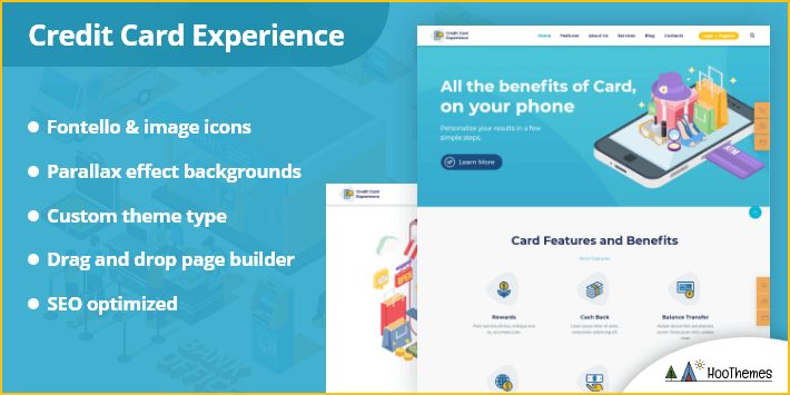 信用卡体验信用修复WordPress主题