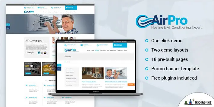 AirPro - موضوع وورد للتدفئة والتكييف لخدمات الصيانة