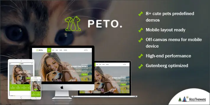 Peto-動物とペットショップWooCommerceWordPressテーマ
