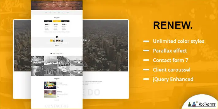 更新–クリエイティブな1ページのWordPressテーマ