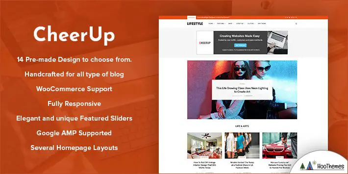 CheerUp - Tema Food WordPress Blog para blogueiros