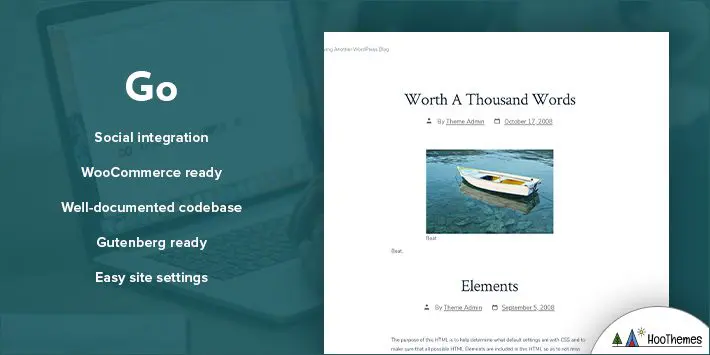 Go WordPress Blog Theme preferido de muitos blogueiros