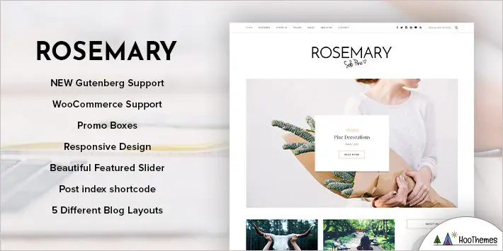 Rosemary - um tema de blog WordPress responsivo para blogs