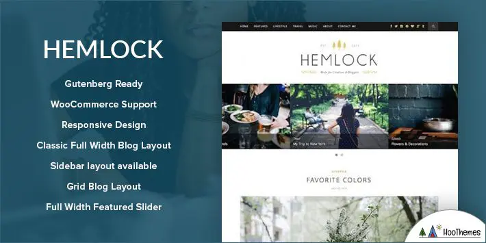 Hemlock - Tema de blog WordPress responsivo para blogar
