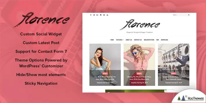 Florence - um tema de blog em WordPress responsivo para blogueiros